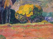 Paul Gauguin At the Foot of a Mountain oil painting on canvas